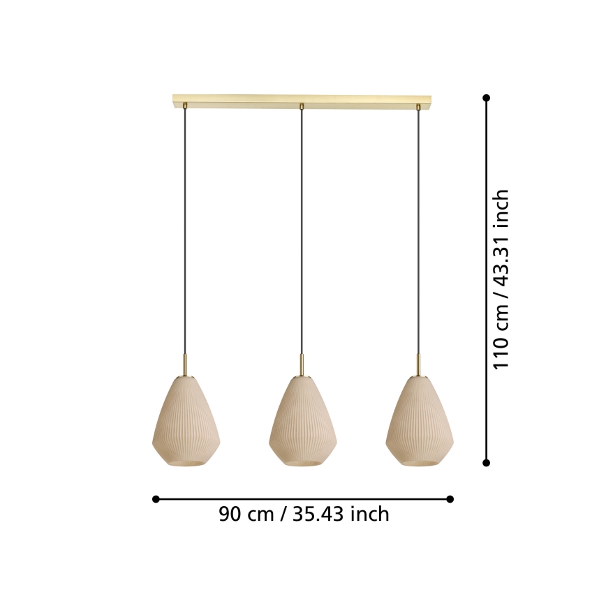 Eglo - Hanglamp aan een koord 3xE27/40W/230V