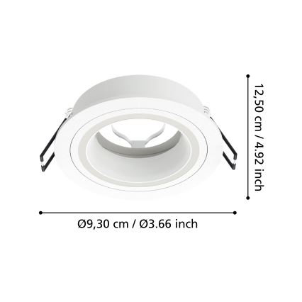 Eglo - Inbouwlamp 1xGU10/35W/230V wit