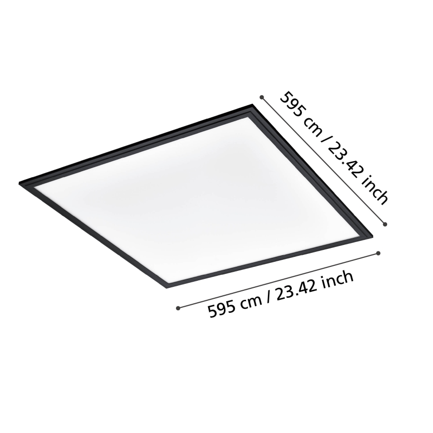 Eglo - LED Plafondlamp LED/33W/230V 60x60 cm zwart