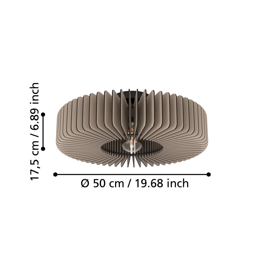 Eglo - Plafondlamp 1xE27/40W/230V grijs