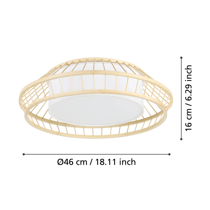 Eglo - LED RGBW Dimbare plafondlamp LED/22W/230V 2700-6500K