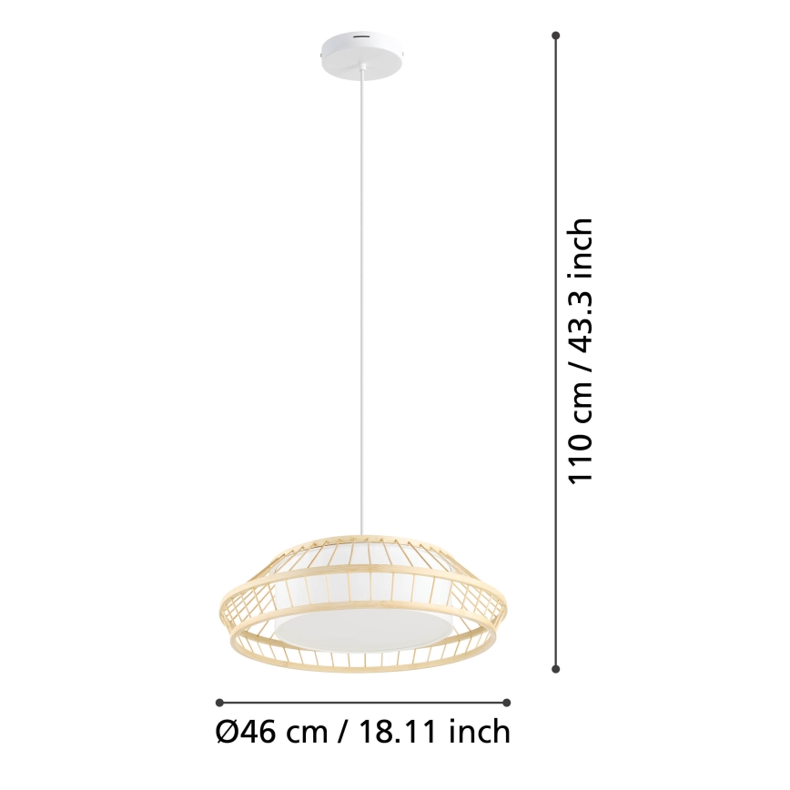 Eglo - LED RGBW Dimbare hanglamp aan een koord LED/22W/230V 2700-6500K