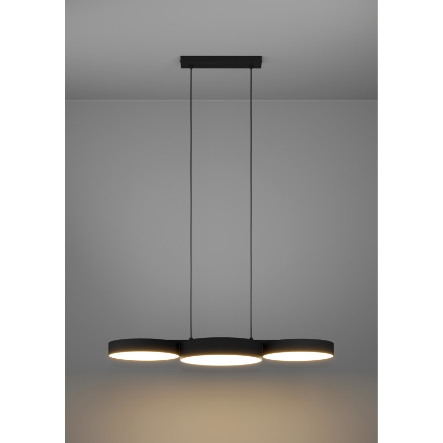 Eglo - LED RGBW Dimbare hanglamp aan een koord 3xLED/7,5W/230V 2700-6500K zwart