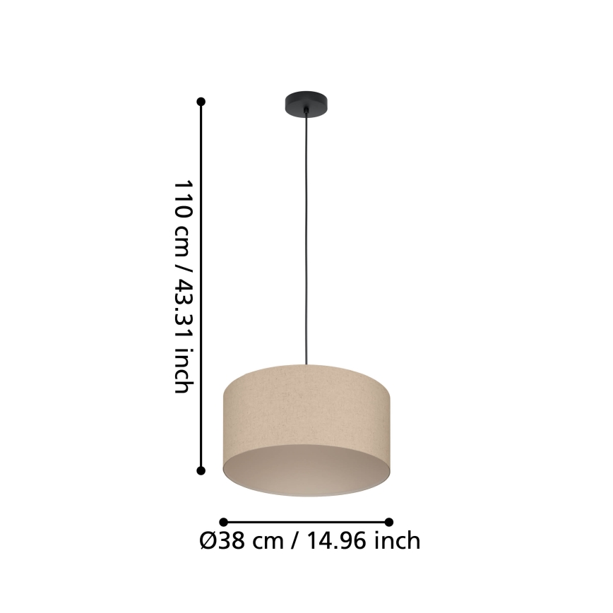 Eglo - Hanglamp aan een koord 1xE27/40W/230V