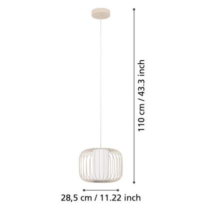 Eglo - Hanglamp aan een koord 1xE27/40W/230V diameter 28,5 cm