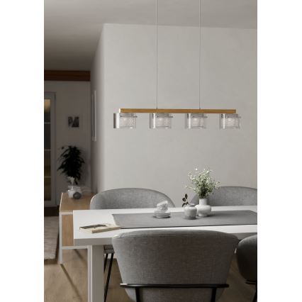 Eglo - LED RGBW Dimbare hanglamp aan een koord 4xLED/3,7W/230V 2700-6500K
