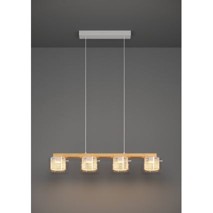 Eglo - LED RGBW Dimbare hanglamp aan een koord 4xLED/3,7W/230V 2700-6500K
