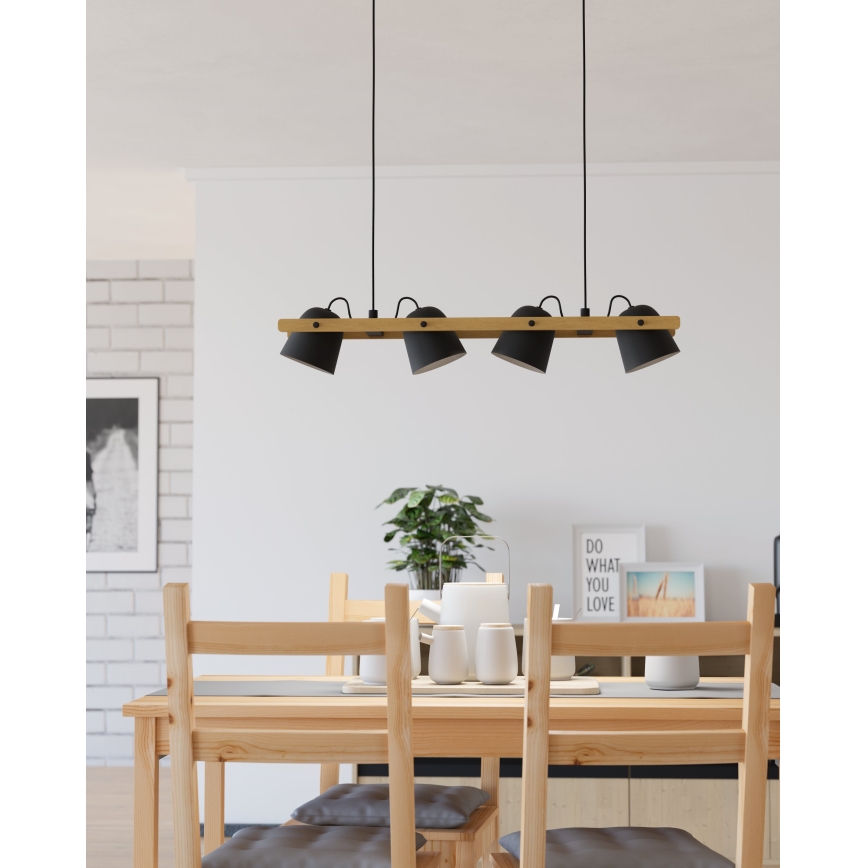 Eglo - LED RGBW Dimbare hanglamp aan een koord 4xLED/3,7W/230V 2700-6500K