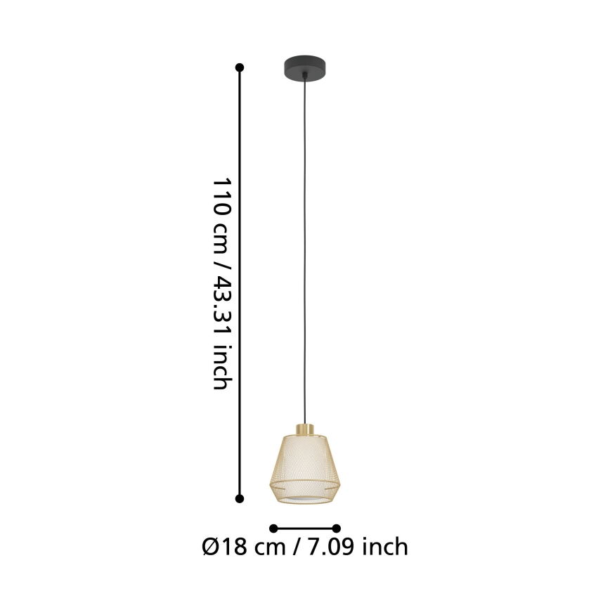 Eglo - Hanglamp aan een koord 1xE27/40W/230V