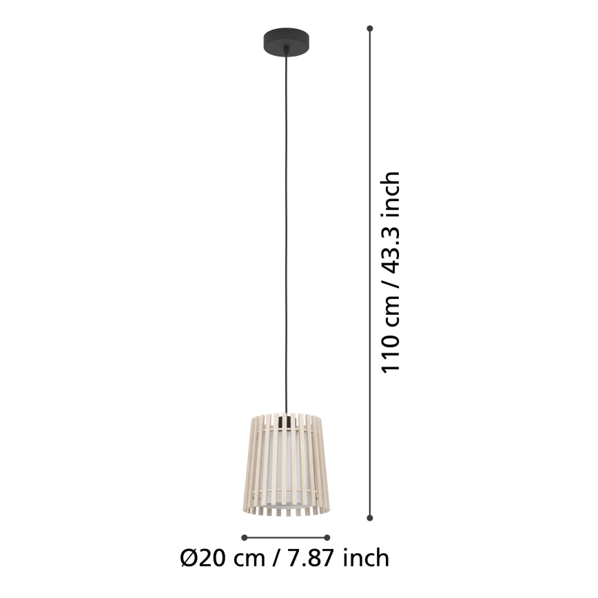 Eglo - Hanglamp aan een koord 1xE27/25W/230V