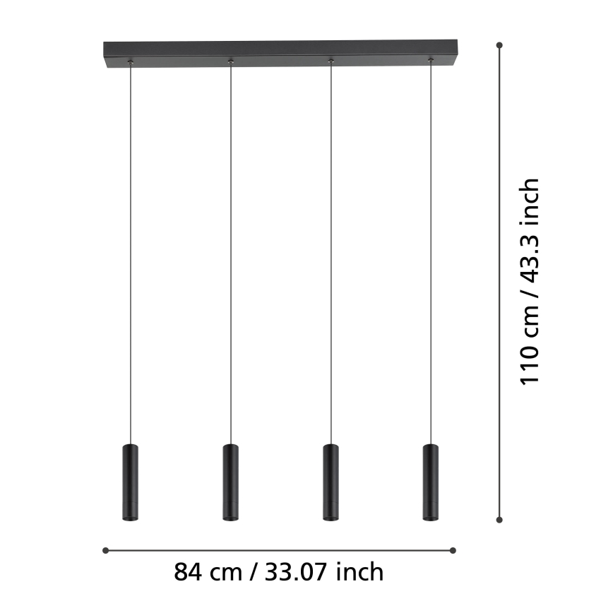 Eglo - Dimbare LED hanglamp aan een koord 4xLED/5,4W/230V
