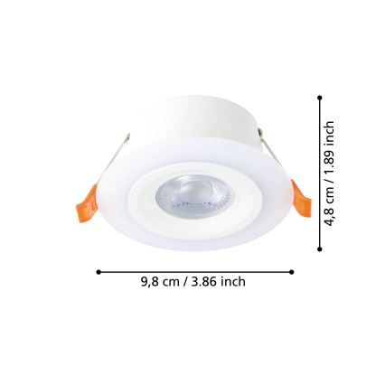 Eglo - SET 3x LED Hang plafondverlichting 3xLED/4,8W/230V wit