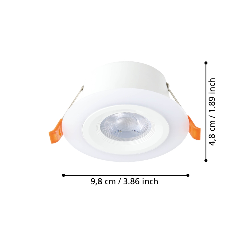 Eglo - Set van 3 LED-inbouwspots LED/4,8W/230V wit