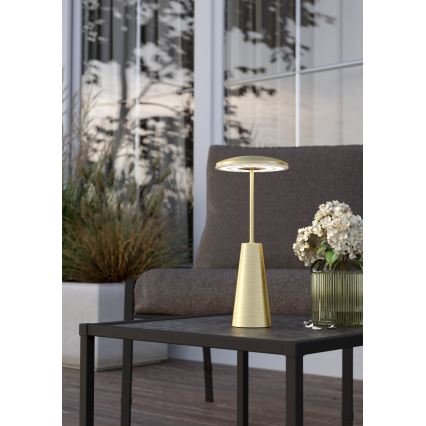 Eglo - LED Dimbaar aanraken buitenshuis lamp LED/2,8W/5V 2400K/3000K/4000K 5200 mAh IP54 goud