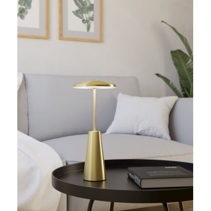 Eglo - LED Dimbaar aanraken buitenshuis lamp LED/2,8W/5V 2400K/3000K/4000K 5200 mAh IP54 goud