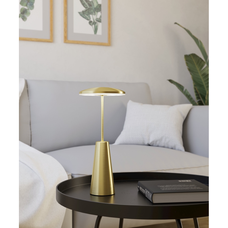 Eglo - LED Dimbaar aanraken buitenshuis lamp LED/2,8W/5V 2400K/3000K/4000K 5200 mAh IP54 goud