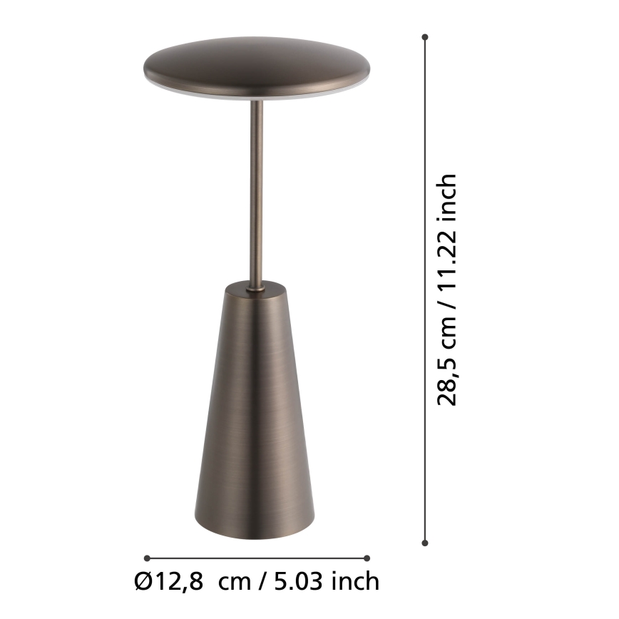 Eglo - LED Dimbaar aanraken buitenshuis lamp LED/2,8W/5V 2400K/3000K/4000K 5200 mAh IP54 beige