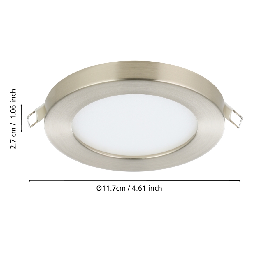 Eglo - LED inbouwspot LED/5,5W/230V 3000K mat chroom Ø 11,7 cm