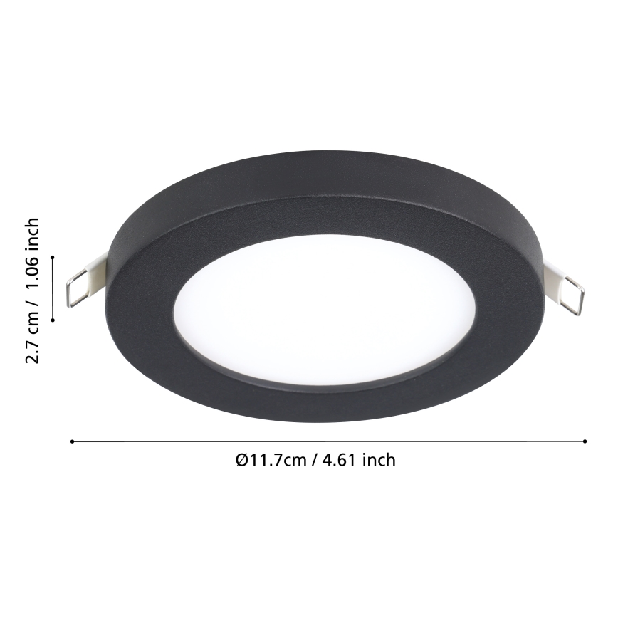 Eglo - LED Hang plafondverlichting LED/5,5W/230V 4000K zwart