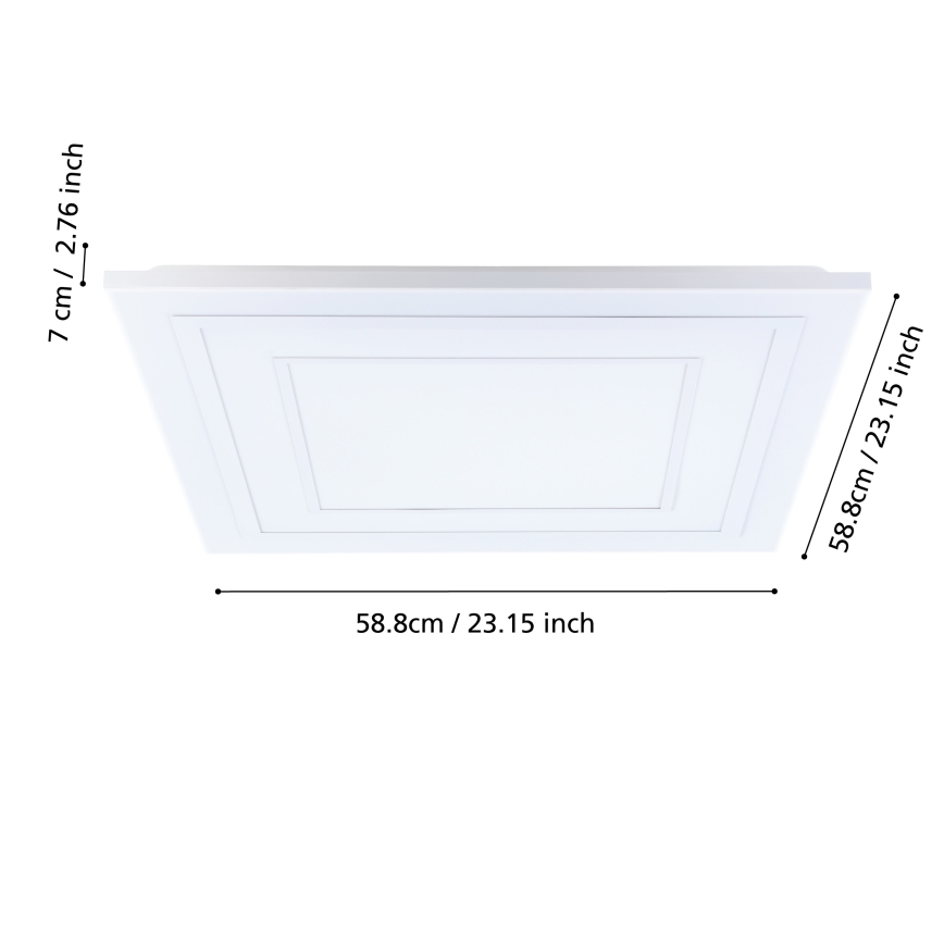 Eglo - LED RGBW Dimbare plafondlamp LED/29W/230V 3000-6500K + afstandsbediening
