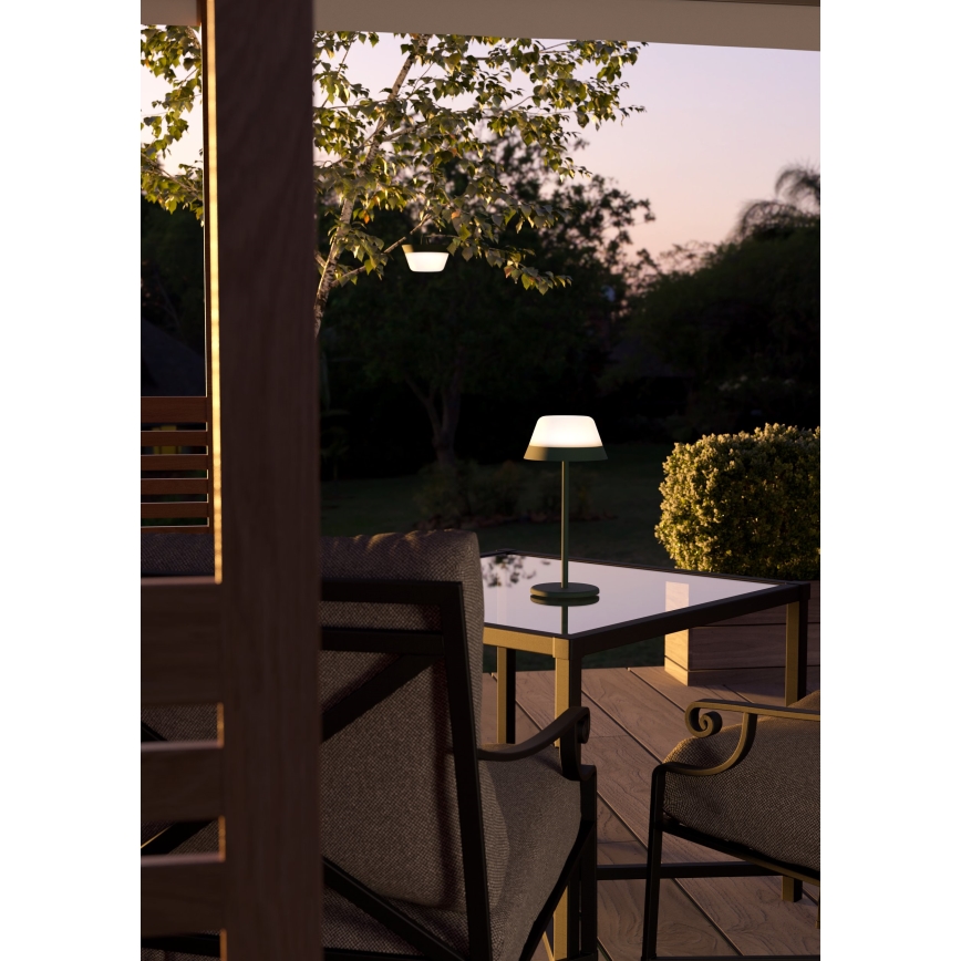 Eglo - LED RGBW Dimbaar aanraken buitenshuis lamp 2in1 LED/1,5W/5V 2600 mAh IP54 groen
