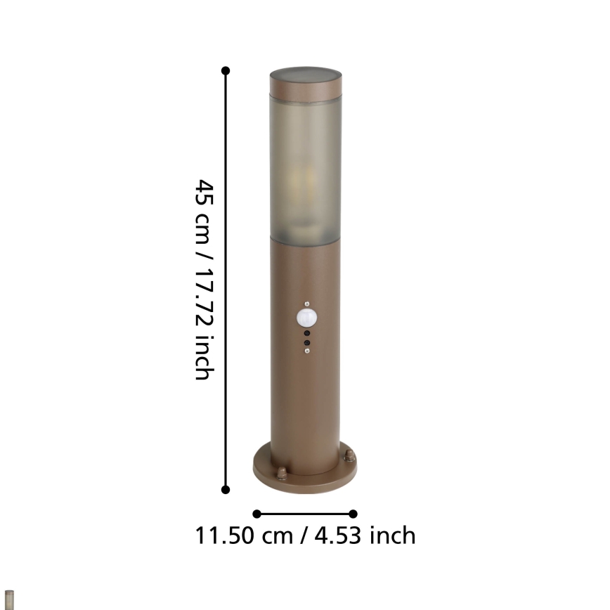 Eglo - Sensorlamp voor buiten 1xE27/15W/230V 45 cm IP44