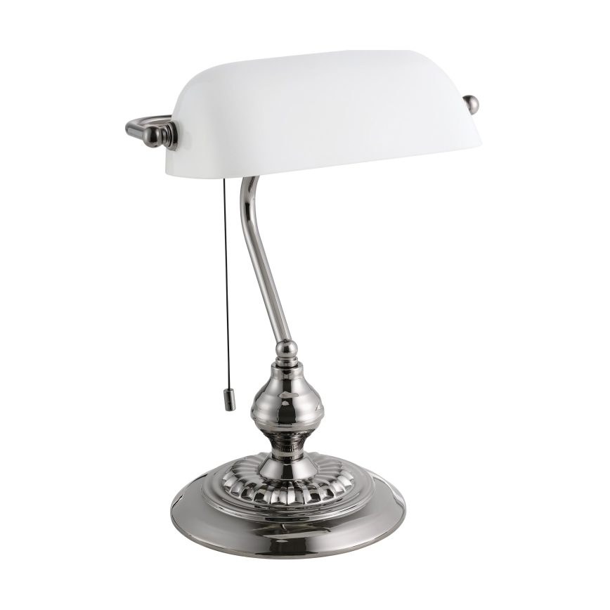 Eglo - Tafellamp 1xE27/60W/230V wit/glanzend chroom