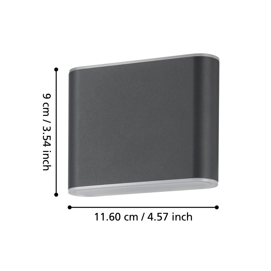 Eglo - LED Wandlamp voor buiten 2xLED/2,9W/230V 3000K/4000K/6500K IP65