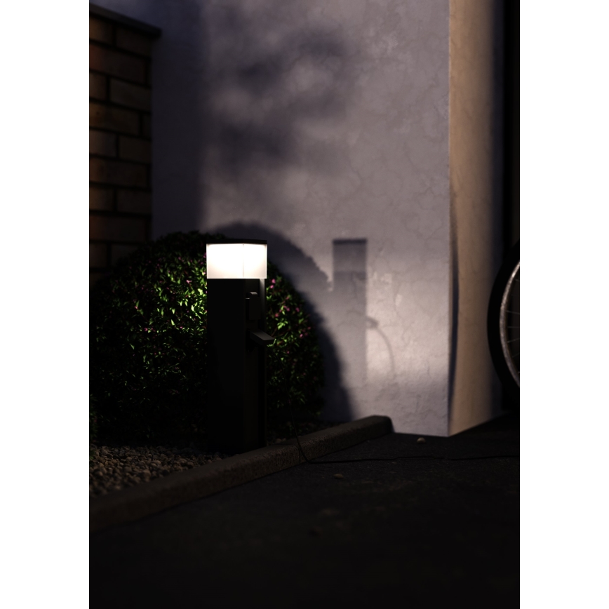 Eglo - Buitenlamp met 2 stopcontacten 1x E27/25W/230V IP54 antraciet