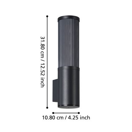 Eglo - Wandlamp voor buiten 1xE27/15W/230V IP54