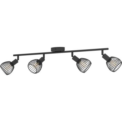 Eglo - Spot 4xE14/40W/230V zwart