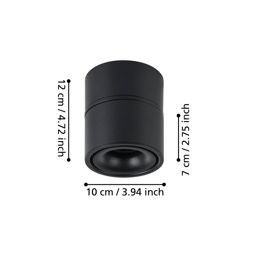 Eglo - LED spot LED/8W/230V 3000K zwart