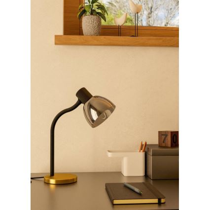Eglo - Tafellamp 1xE14/25W/230V goud/zwart