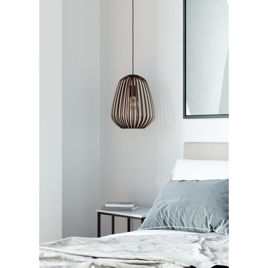 Eglo - Hanglamp aan kabel 1xE27/40W/230V bronskleurig