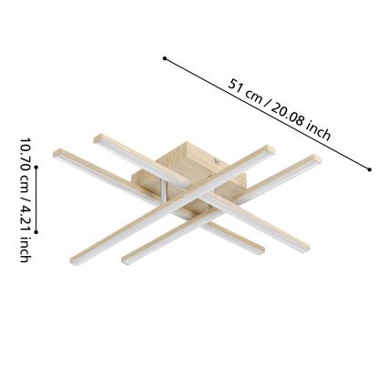 Eglo - LED plafondlamp LED/20,5W/230V goudkleurig