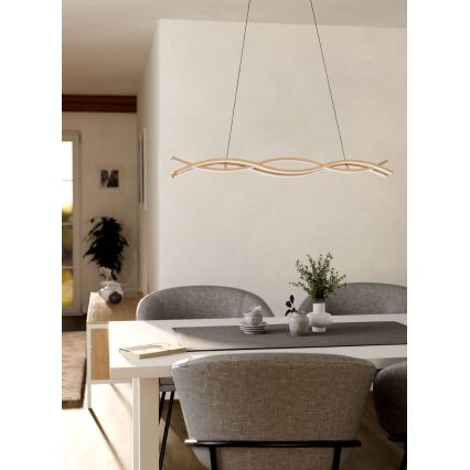 Eglo - LED-hanglamp met kabel LED/35W/230V beige