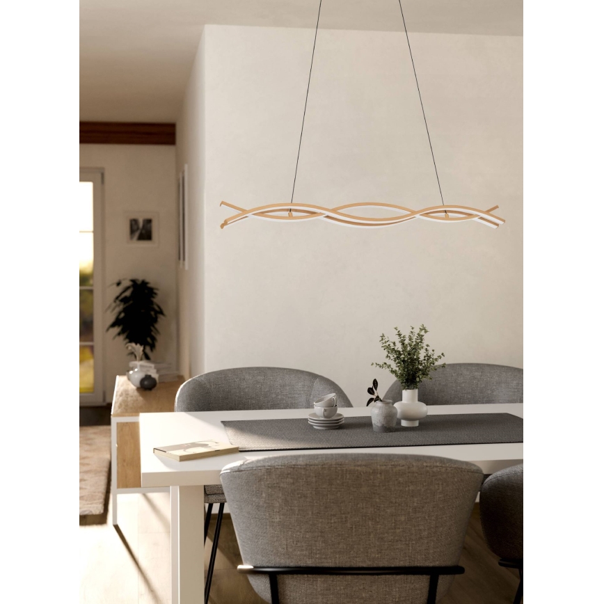 Eglo - LED-hanglamp met kabel LED/35W/230V beige