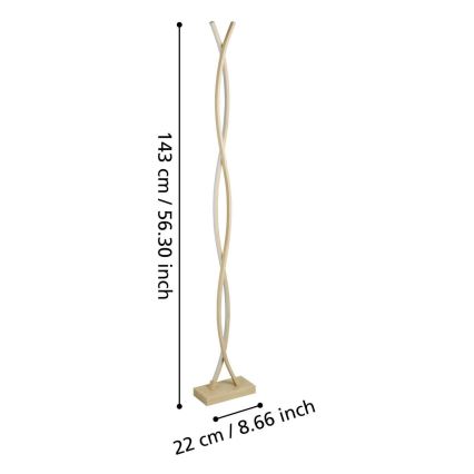 Eglo - LED vloerlamp LED/36W/230V goudkleurig