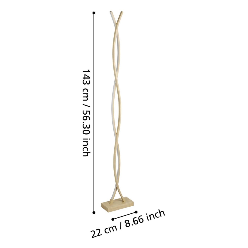 Eglo - LED vloerlamp LED/36W/230V goudkleurig