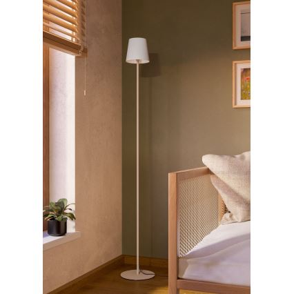 Eglo - Vloerlamp 1xE14/7,5W/230V crème/wit