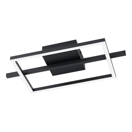 Eglo - LED RGBW Dimbare plafondlamp LED/17W/230V 2700-6500K zwart + afstandsbediening