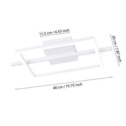 Eglo - LED RGBW Dimbare plafondlamp LED/17W/230V 2700-6500K wit + afstandsbediening
