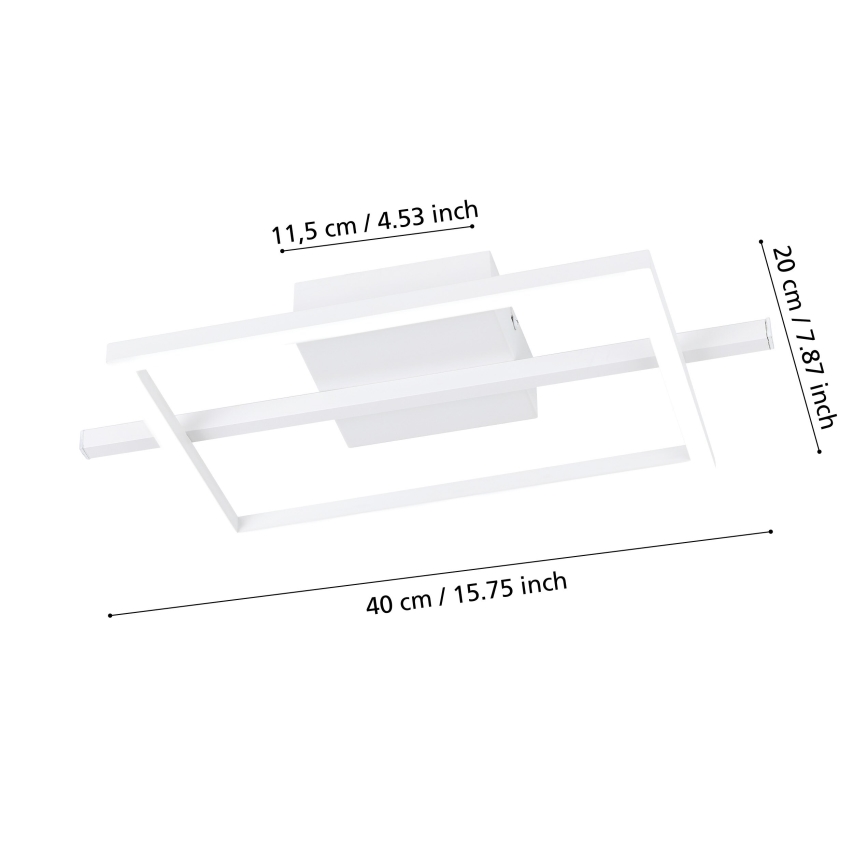 Eglo - LED RGBW Dimbare plafondlamp LED/17W/230V 2700-6500K wit + afstandsbediening