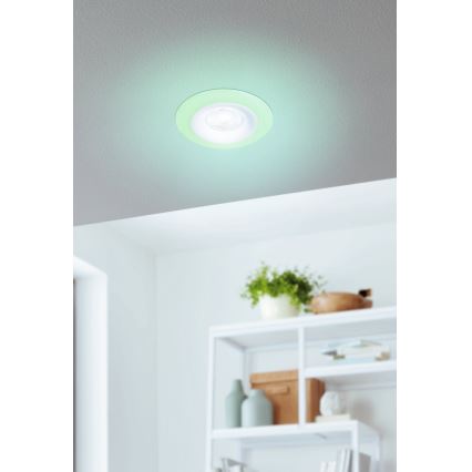 Eglo - Set van 3 dimbare RGBW LED-inbouwspots voor de badkamer LED/3,8W/230V 2700-6500K IP44 + afstandsbediening