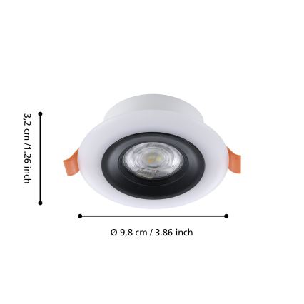 Eglo - SET 3x LED RGBW dimbare badkamer-inbouwarmaturen LED/3,8W/230V 2700-6500K IP44 + afstandsbediening