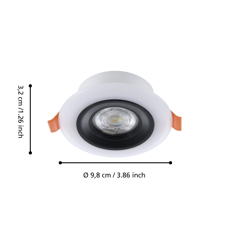 Eglo - SET 3x LED RGBW dimbare badkamer-inbouwarmaturen LED/3,8W/230V 2700-6500K IP44 + afstandsbediening