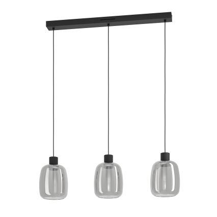 Eglo - LED RGBW Dimbare hanglamp aan een koord 3xLED/3,7W/230V 2700-6500K grijs