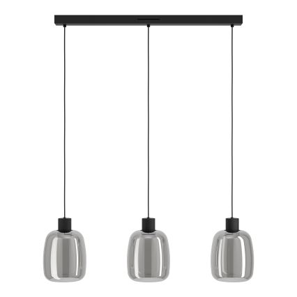 Eglo - LED RGBW Dimbare hanglamp aan een koord 3xLED/3,7W/230V 2700-6500K grijs