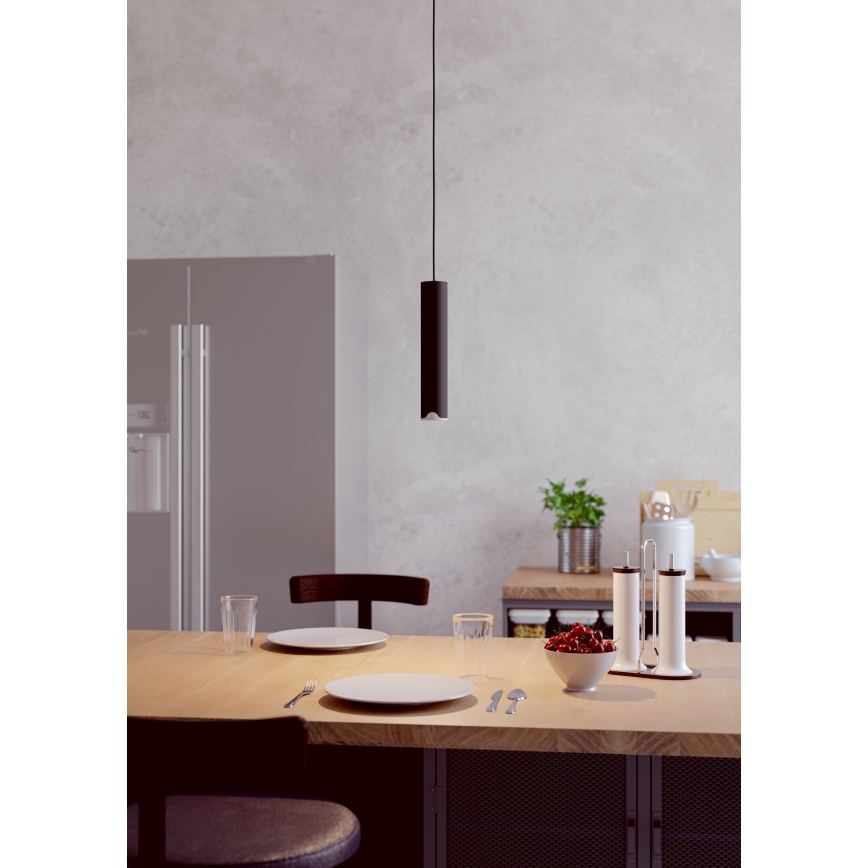 Eglo - LED RGBW Dimbare hanglamp aan een koord LED/3,7W/230V 2700-6500K zwart
