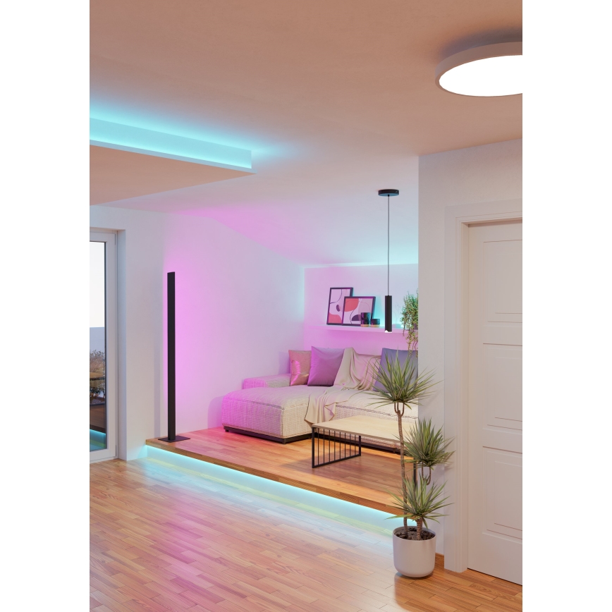 Eglo - LED RGBW Dimbare hanglamp aan een koord LED/3,7W/230V 2700-6500K zwart
